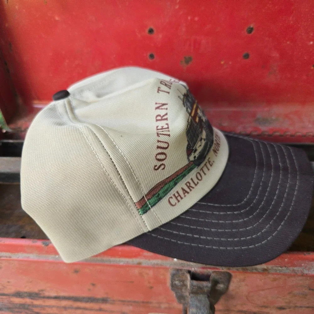 VTG Southern Truck Service Hat Brown Tan Mens OSFM Snapback Charlotte NC Graphic